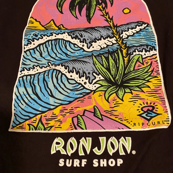 Ron Jon Ripcurl long sleeved black shirt.  large - Picture 5 of 5